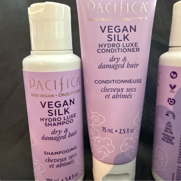 Two Pacifica Vegan Silk Hair Care Set - Shampoo and Conditioner - Picture 3 of 3